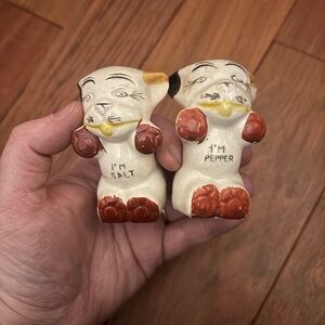Vintage Bonzo Dog I'm Salt I'm Pepper Salt and Pepper Shakers